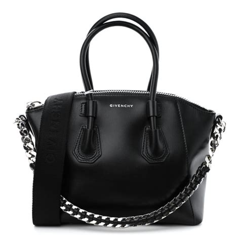 GIVENCHY Shiny Lord Calfskin Mini Sport Antigona With Chain 